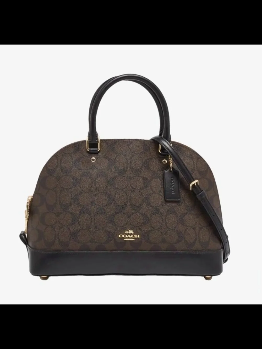 COACH Mini Sierra Satchel F27583 In Signature Canvas Small